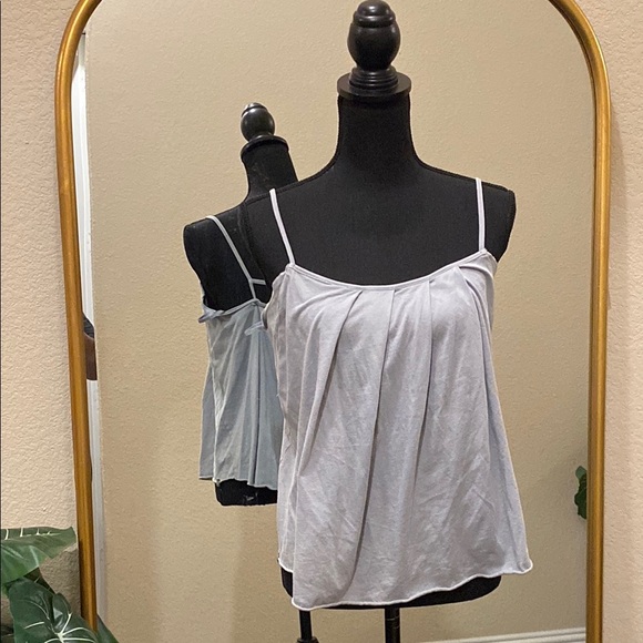 Errant Elegant Women's Spaghetti Strap 100% Cotton Blouse Light Gray Size M - Picture 4 of 8